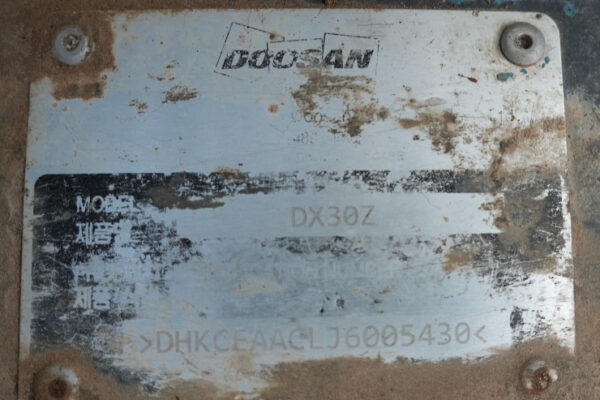 MINI EXCAVADORA DOOSAN DX30Z - 5430 - Imagen 4