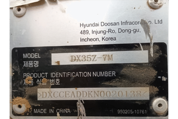 MINI EXCAVADORA DOOSAN DX35Z - 0138 - Imagen 4