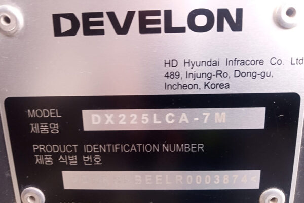 EXCAVADORA DEVELON DX225LCA-7M - 3874 - Imagen 5