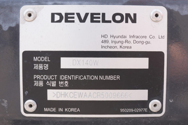 EXCAVADORA DEVELON DX140W - 9666 - Imagen 5