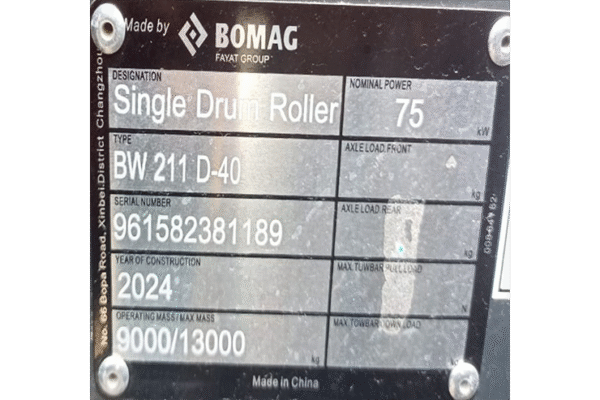 COMPACTADOR SENCILLO BOMAG BW 211 D-40 - 1189 - Imagen 5