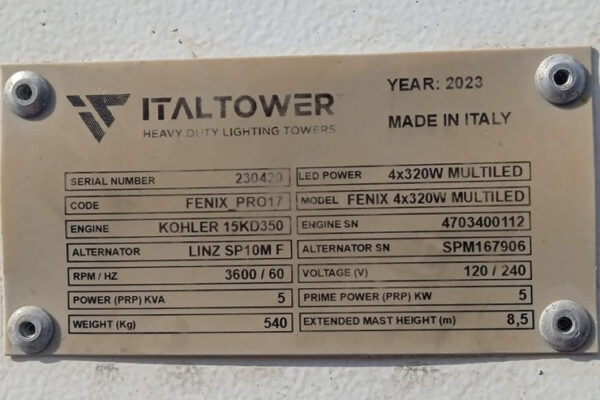 TORRE DE ILUMINACIÓN FENIX PRO17 - 0420 - Imagen 3