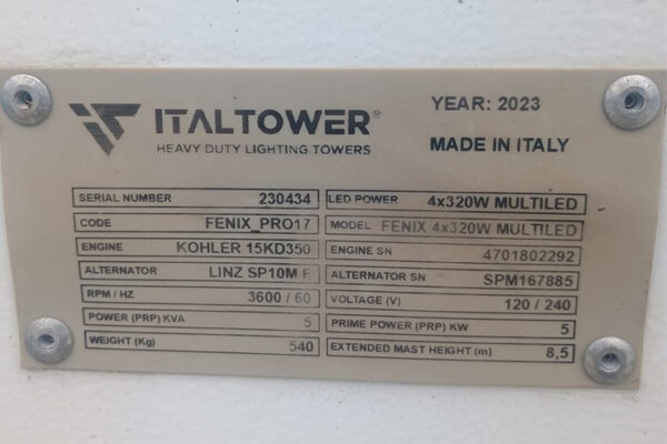 TORRE DE ILUMINACIÓN FENIX PRO17 - 0434 - Imagen 4