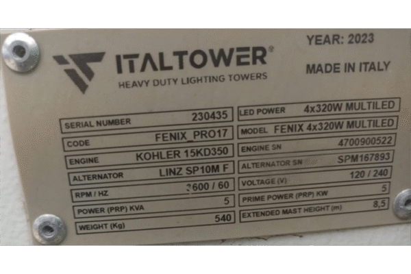 TORRE DE ILUMINACIÓN FENIX PRO17 - 0435 - Imagen 3