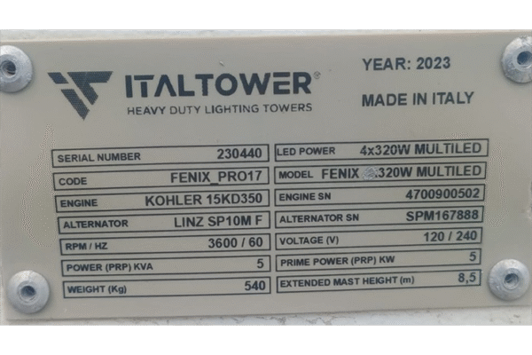 TORRE DE ILUMINACIÓN FENIX PRO17 - 0440 - Imagen 5