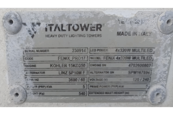 TORRE DE ILUMINACIÓN FENIX PRO17 - 0914 - Imagen 4