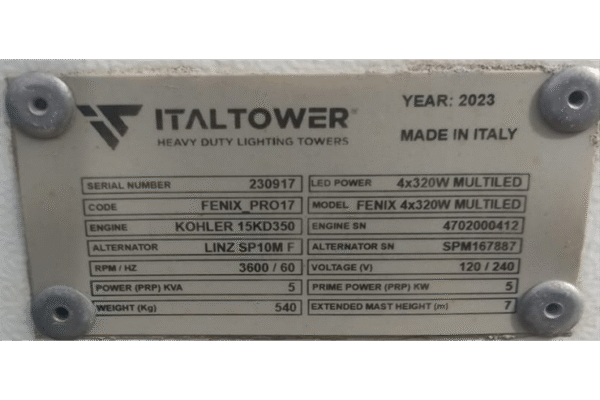 TORRE DE ILUMINACIÓN FENIX PRO17 - 0917 - Imagen 5