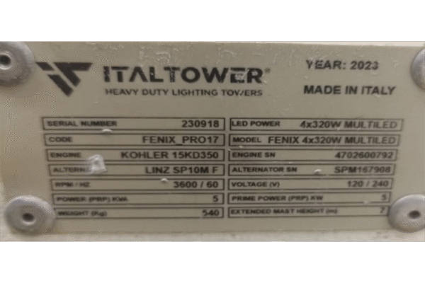 TORRE DE ILUMINACIÓN FENIX PRO17 - 0918 - Imagen 4