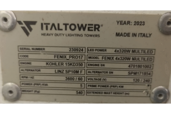 TORRE DE ILUMINACIÓN FENIX PRO17 - 0924 - Imagen 2