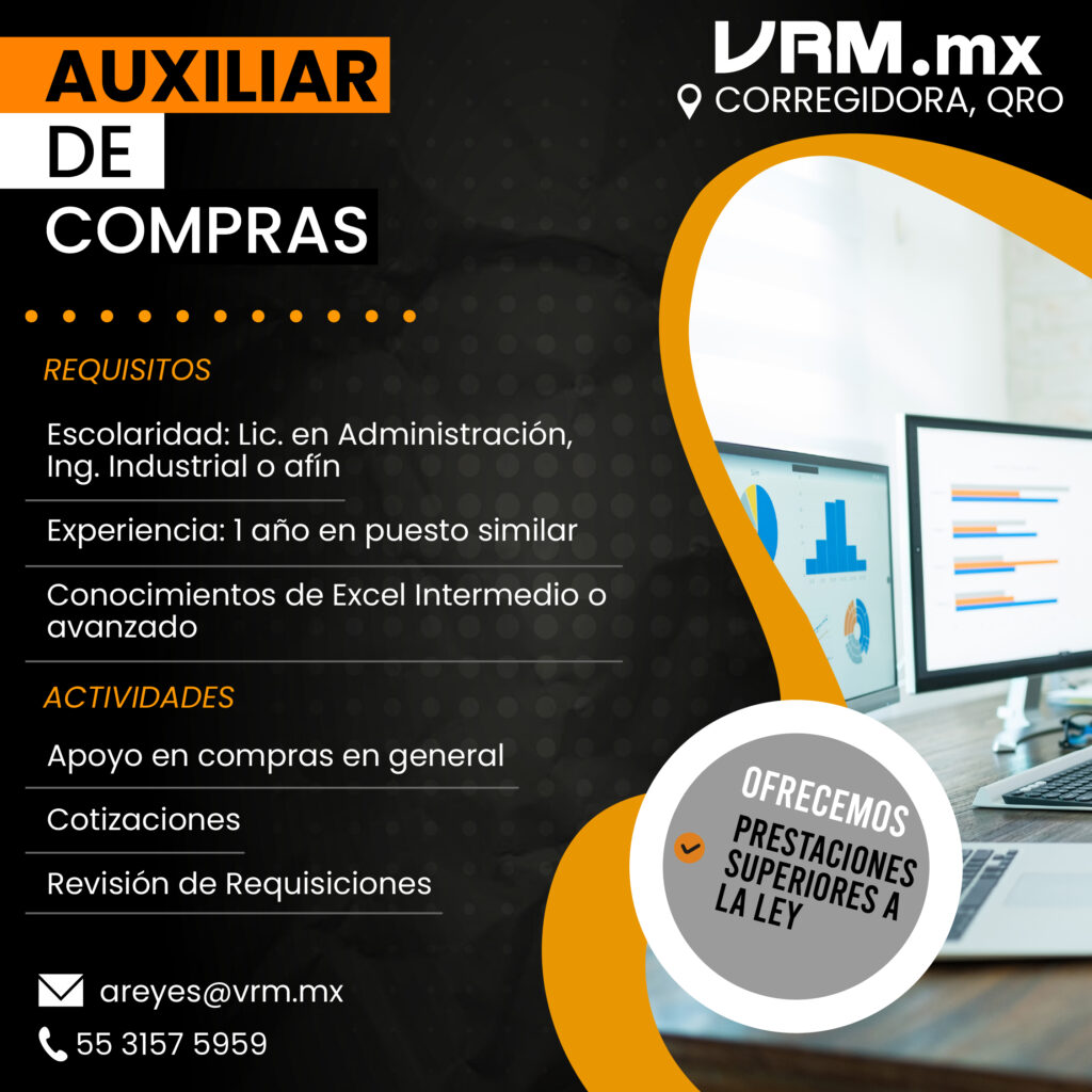 Vacante de Auxiliar de Compras